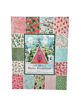 Christmas Holiday Wonderland Scrapbook Paper Pad 8.5x11  Craft Supply 60 Sheets